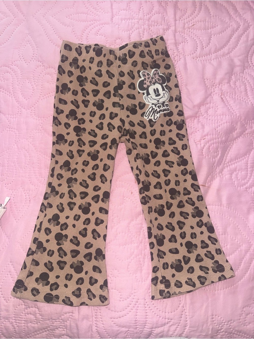 Disney Leopard Print Pants in Tan and Black